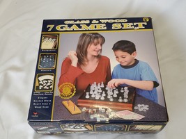 Cardinal Glass & Wood 7 Game Set Checkers Backgammon Chess - $39.59