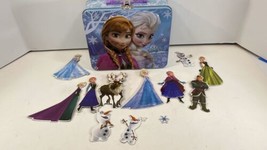 Disney Frozen Lunchbox Featuring Anna And Elsa. Includes Magnetic Stickers - £7.87 GBP