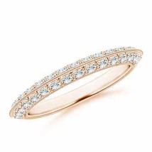 ANGARA Natural Diamond Wedding Band in 14K Gold Size 3-13 (Grade-GVS2, 0.74 Ctw) - £1,570.61 GBP