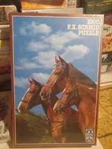Vintage Fx Schmid 1000 Piece Wild Horses Puzzle Sealed New See Decription - £40.92 GBP