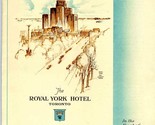 The Royal York Hotel Imperial Room Menu Toronto Ontario 1946 - $47.49