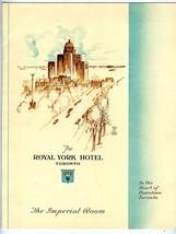 The Royal York Hotel Imperial Room Menu Toronto Ontario 1946 - £37.52 GBP