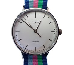 TIMEX TW2P91700 Indiglo All SS Unisex Quartz Wristwatch - $19.75