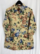 Roaman&#39;s Womens Floral Front Pockets Long Sleeve Button Down Jacket Size M - £11.26 GBP