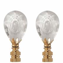 Royal Designs Large Center Cut Design Lamp Finial, Clear Faceted Crystal, Polish - $24.70+