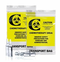 1000 Chemo Transfer Bags Clear 9 x 12 Zip Locking Printed Bags - £201.90 GBP