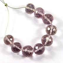 Pink Coated Crystal Quartz Faceted Beads Briolette Natural Loose Gemstone - £7.12 GBP