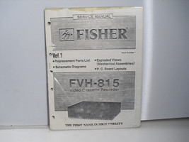 Fisher FVH-815    Service Manual - £1.54 GBP