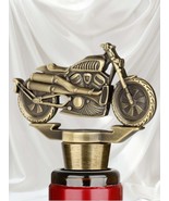 Rustic Motorcycle Biker Wine Bottle Stopper with Rubber Seal - Unique Ho... - $17.58 CAD