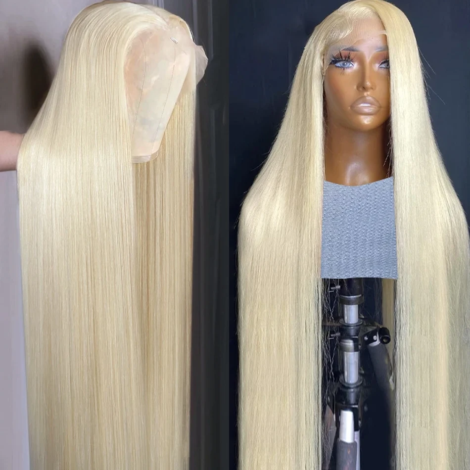 613 Blonde Straight Hd Lace Wig 13x6 Human Hair Wigs 30 40 Inch Lace Fro - £31.46 GBP+