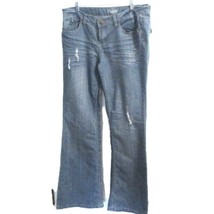 Womens Distressed Flare Jeans 13X32 Blue New York - $148.66 MXN