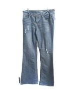 Womens Distressed Flare Jeans 13X32 Blue New York - $7.92