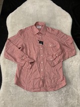 New Spier &amp; Mackay Mens Red Button Down Slim Cotton Shirt Size XL - $35.62