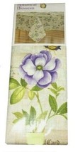 Botanical Blossoms Summer Fabric Tablecloth Floral Butterflies 60x102&quot; Oblong - £28.75 GBP