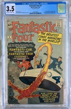 Fantastic Four #3 (1962) CGC 3.5 -- O/w to white; 1st costumes and headquarters - £1,849.50 GBP