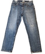 Eileen Fisher Skinny Ankle Crop Jeans Organic Cotton Stretch  Distressed... - $37.99 CAD