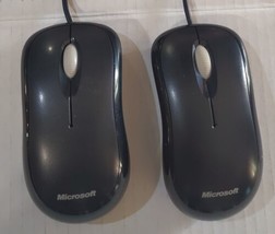 Lot Of 2 Microsoft Basic Optical Mouse v2.0 USB/PS2 Compatible  - £7.59 GBP