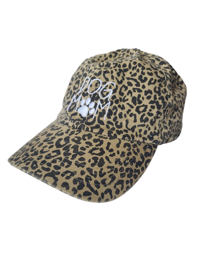 Primary image for David and Young Womens Dog Mom Slideback Hat Leopard Print Embroidered
