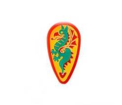 PLTOYS Red Dragon Shield for Knight Minifigure Custom US Toy - £1.76 GBP