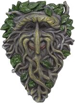 Nature Spirit God Somerset Summer Vines Greenman Hanging Wall Decor Plaq... - $39.22 CAD