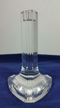 Signed Baccarat French Crystal 8 Inch Single Light Candlestick Holder - £299.75 GBP