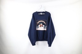 Vintage 90s Streetwear Womens XL Faded Christmas Snowman Crewneck Sweatshirt - $44.50