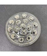 Antique Clear Glass 16 Hole Flower Frog Marble  Holder Decor - $13.03 CAD