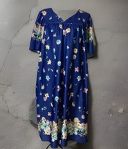 CW Classics Muu Muu Housedress Blue Foral Pockets Women&#39;s One Size Fits ... - $388.36 MXN
