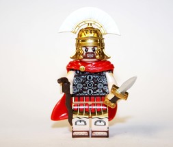 YY Minifigure Building Custom Roman Centurion white plume officer soldier - £5.72 GBP