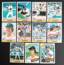 1979 &amp; 1980 O-Pee-Chee OPC Detroit Tigers Baseball Card Lot NM+ (11 Cards) - £7.82 GBP