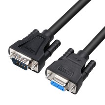 DTech DB9 RS232 Serial Cable Male to Female Null Modem Cord Full Handshaking 7 W - £11.95 GBP