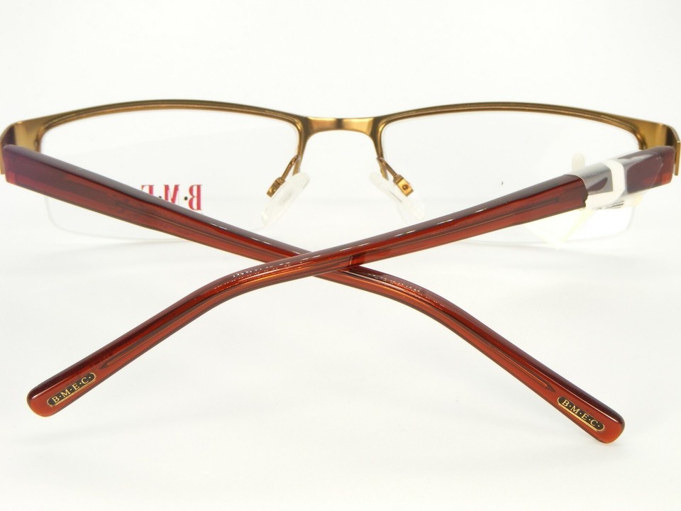 W/ TAG BMEC BIG CRUSH BROWN EYEGLASSES GLASSES FRAME B.M.E.C. 55-18-145 (NOTES) Item image 3