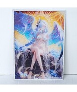 Shen He Genshin Angel Glitter Waifu Card Anime Girl Wall Art Oversized Board A5 - $22.76