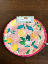 House &amp; Garden Spring Summer Floral Lemons Placemats Set Of 4 Colorful Round - £23.96 GBP