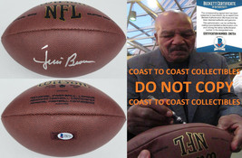 Jim Browns Cleveland Browns signed NFL football proof Beckett COA autographed - £777.73 GBP