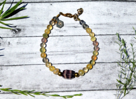 Fluorite Bracelet Adjustable for Energy Healing Meditation Visions Inner Clarity - £22.02 GBP