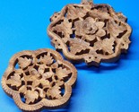 Hand Carved Teak Wood Trivets, Set Of 2  - India, South Pacific - SHIPS ... - $24.72