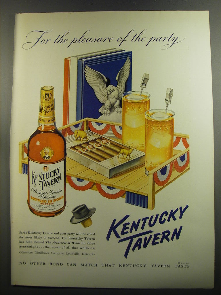 Primary image for 1952 Kentucky Tavern Bourbon Ad - For the pleasure of the party