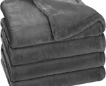 Grey 300Gsm Luxury Fuzzy Soft Anti-Static Microfiber Bed, 90 X 102 Inches. - $40.97