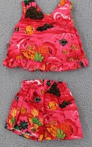 Pacific Legend Children&#39;s 2 Piece Set SZ 3-4 Tropical Red Pink Tank Top &amp; Shorts - £15.65 GBP