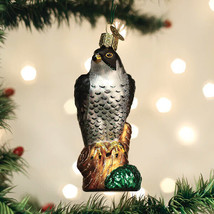 Old World Christmas Peregrine Falcon Blown Glass Christmas Ornament 16138 - £18.28 GBP