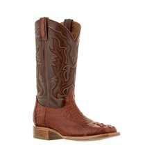 Mens Western Cowboy Leather Boots Cognac Real Crocodile Square Toe - £185.44 GBP
