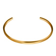 2018 New FINE4U B017 316L Stainless Steel Cuff Bangle &amp; Bracelet Gold/St... - £9.38 GBP