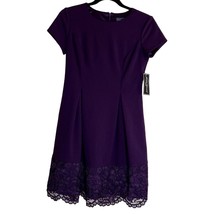 NWT Jessica Howard Women Size 4P Petite Style #JH8P6229 Plum short sleeve lace - £25.90 GBP