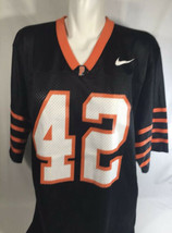 Nike Men Black Orange Football Jersey Short Sleeves V-neck Number 42 Size M - $34.65