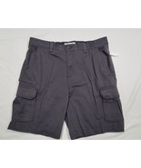 38- Amazon Essentials Dark Gray Charcoal Cargo Shorts 6 Pocket NWT - £11.22 GBP