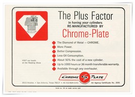 Print Ad Chrome Plate Inc The Plus Factor Vintage 1968 1/2-Page Advertis... - $7.76