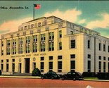 Post Office Street View Cars Alexandria Louisiana LA  UNP Linen Postcard... - $3.91