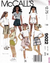 Girl&#39;s SHORTS Vintage 1984 McCall&#39;s Pattern 9022 Size 14 - $15.00