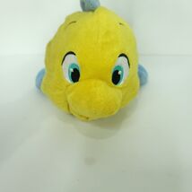 Disney Flounder Plush The Little Mermaid 10&quot; L Yellow Blue Fish Authenti... - $23.69 CAD
